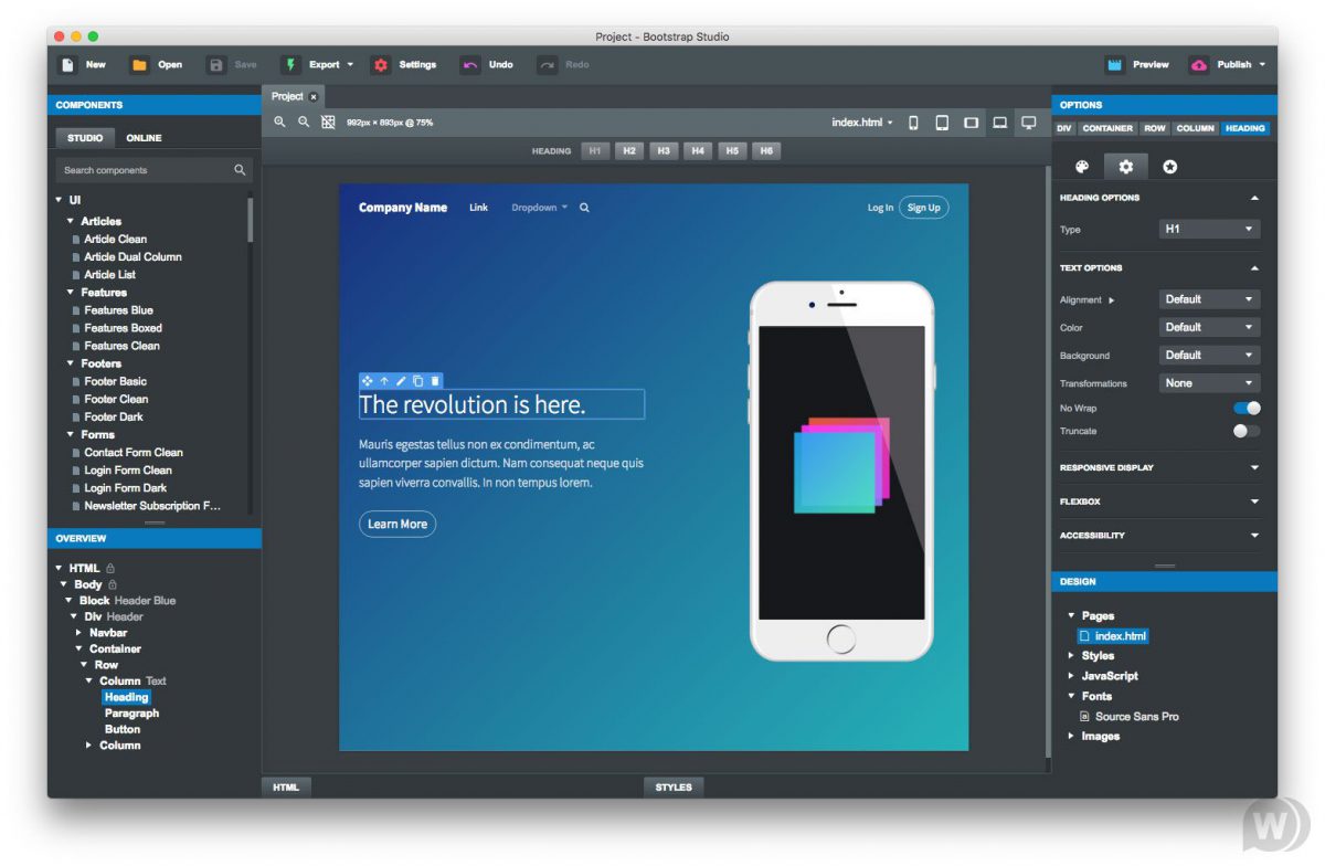 Bootstrap Studio 6.4.5 instal the last version for ios