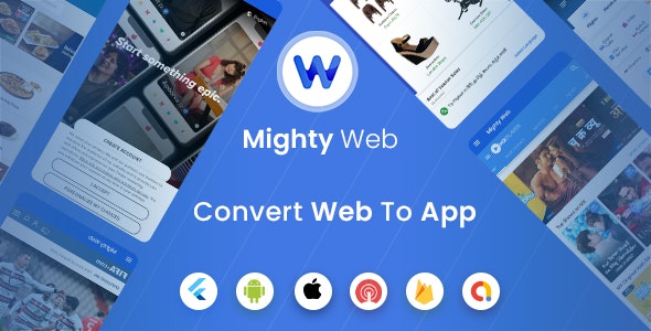 MightyWeb Flutter Webview v2.0 – Convert Your Website To An App + Admin Panel